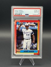PSA 10! 2025 TOPPS HANK AARON 1990 TOPPS Braves