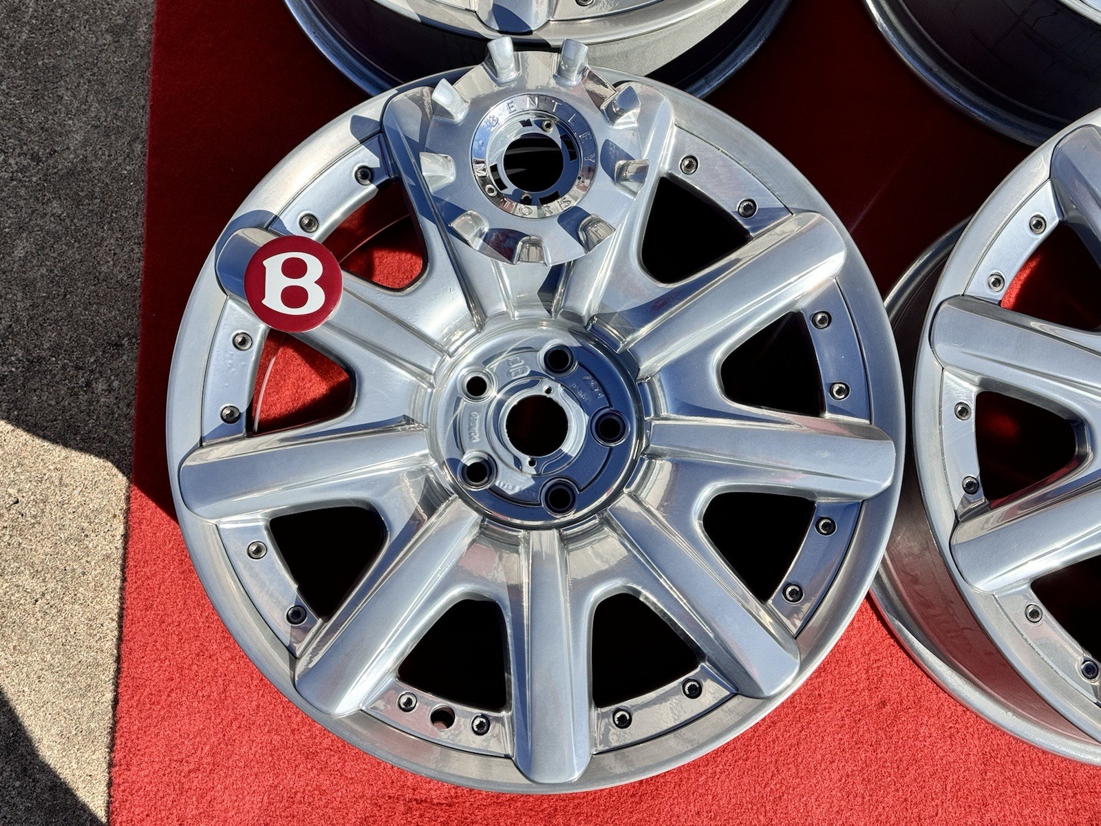 (4) 19" Bentley Continental GT GTC 9x19 Wheels Rims Set Polished 3W0601025K OEM