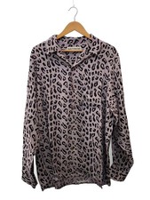 Camisa Manga Larga WACKO MARIA XXL Rayón PUP Leopardo 22AW