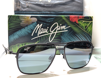 New Maui Jim Beaches Asian Fit Aviator Gray Polarized Sunglasses