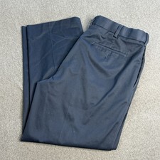 Perry Ellis Portfolio Pants Flat Front Navy Blue Men  s Size 36x29