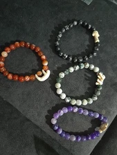 Lot of 4 Fahlo Bracelets No Tracking Cards  Sloth/gorilla/whale/turtle