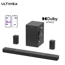 ULTIMEA 5.1.2CH Dolby Atmos Sound Bar TV Wireless Subwoofer Home Theater eARC