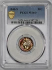 1940-S Mercury 10c Silver Dime PCGS MS 66+ Magenta Toning