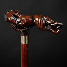 Hand carved wooden horse walking stick for men women cane everyday us for walk