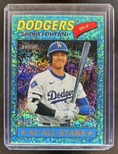 2026 Topps Heritage Shohei Ohtani Chrome Light Blue Sparkle Refractor #290