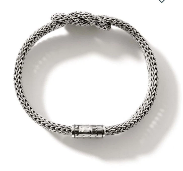 John Hardy Love Knot Silver 5 mm Double Row Chain Size XL With Pusher Clasp  - Image 3 of 4