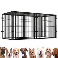 48 Inch Dog Pen Pet Playpen Kennel Fence Puppy Exercise Barrier Outdoor Indoor