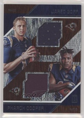 2016 Unparalleled RPS Rookie Dual Memorabilia Jared Goff Pharoh Cooper RC 1m8