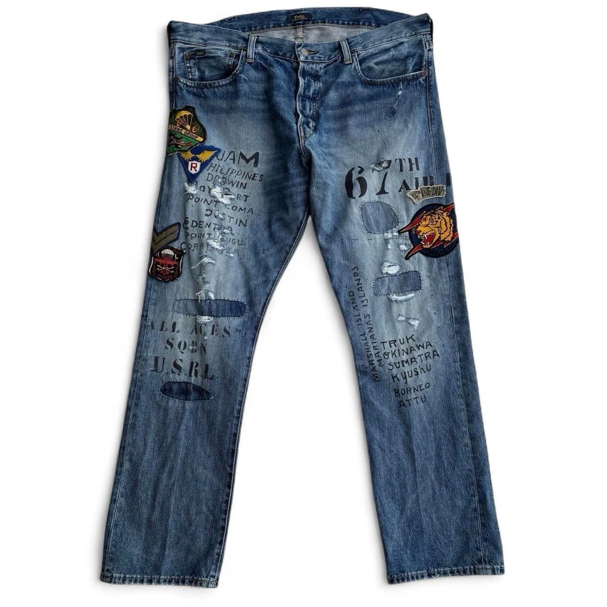Polo Ralph Lauren Button Blue Jeans for Men for sale | eBay