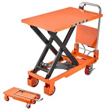 Uimoso Hydraulic Lift Table Cart 1100 Lbs Capacity 35.4 In Foldable Handle