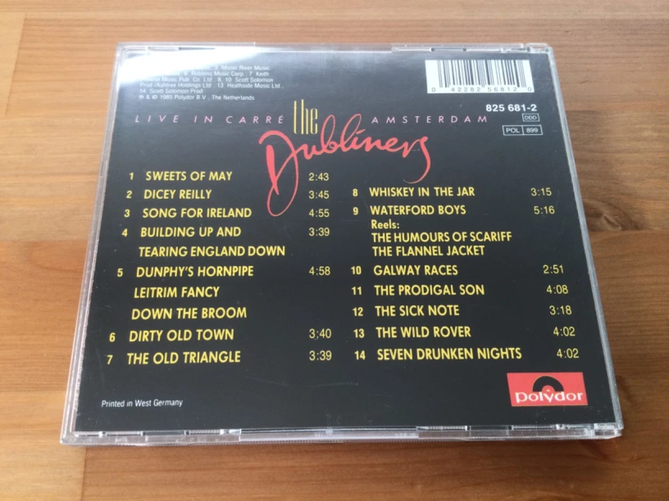 THE DUBLINERS "Live in Carré", Amsterdam - 1985 Polydor CD w/ 14 Trks. - Bild 2 von 4