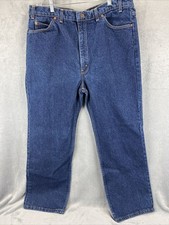 Vintage Levis 517 Jeans Mens 42 x 30 Blue Denim Saddleman Bootcut Orange Tab USA