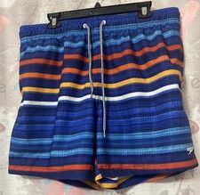 SPEEDO Mens Swim Trunks Size 2XL Board Shorts Drawstring Mesh Lined Pockets