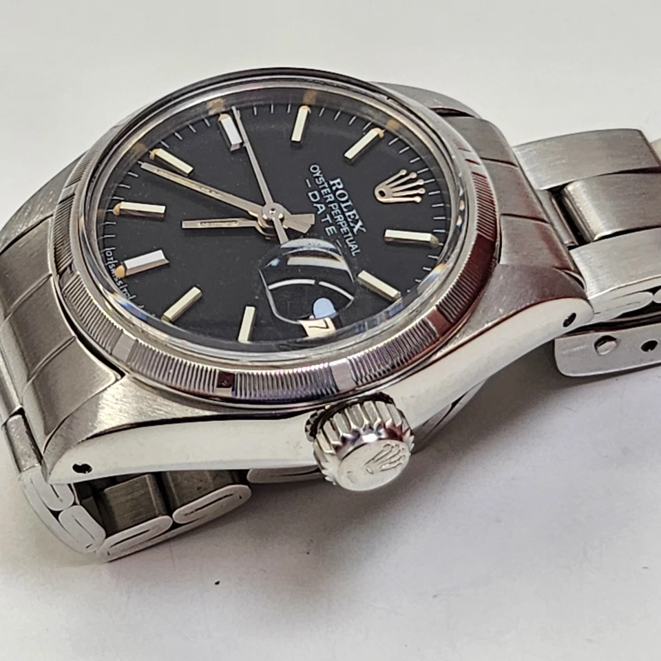 Женские автоматические часы Rolex дата 26 мм черный циферблат устричная сталь 6919 около 1974 г. - Изображение 4 из 4