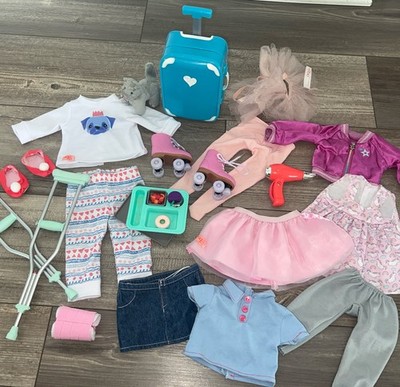 Our Generation & Other Brand Clothes Fit American Girl Dolls Accessories Lot