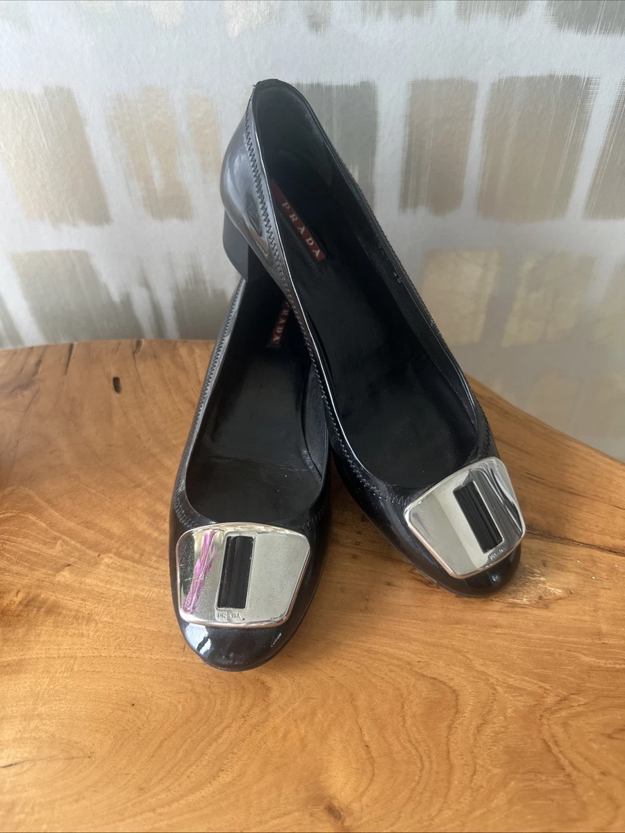 PRADA Buckle Patent Leather Flats for Women for sale | eBay