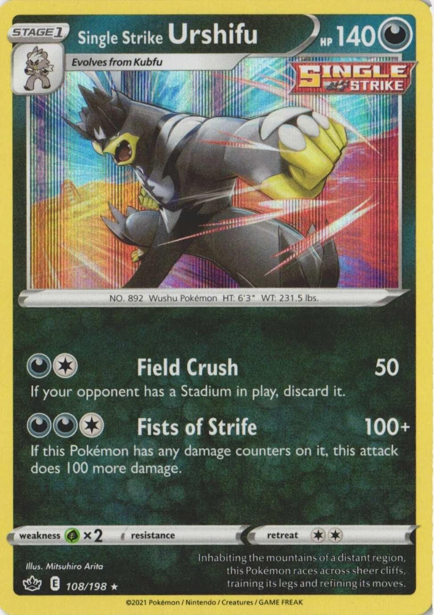 single strike urshifu pokemon card value Single Strike Urshifu V - SWSH09: Brilliant Stars Trainer Gallery [ULTRA RARE]