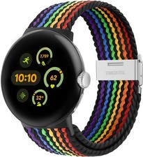 Stretchy Braided Strap Compatible with Google Pixel Watch 4 45mm Adjustable
