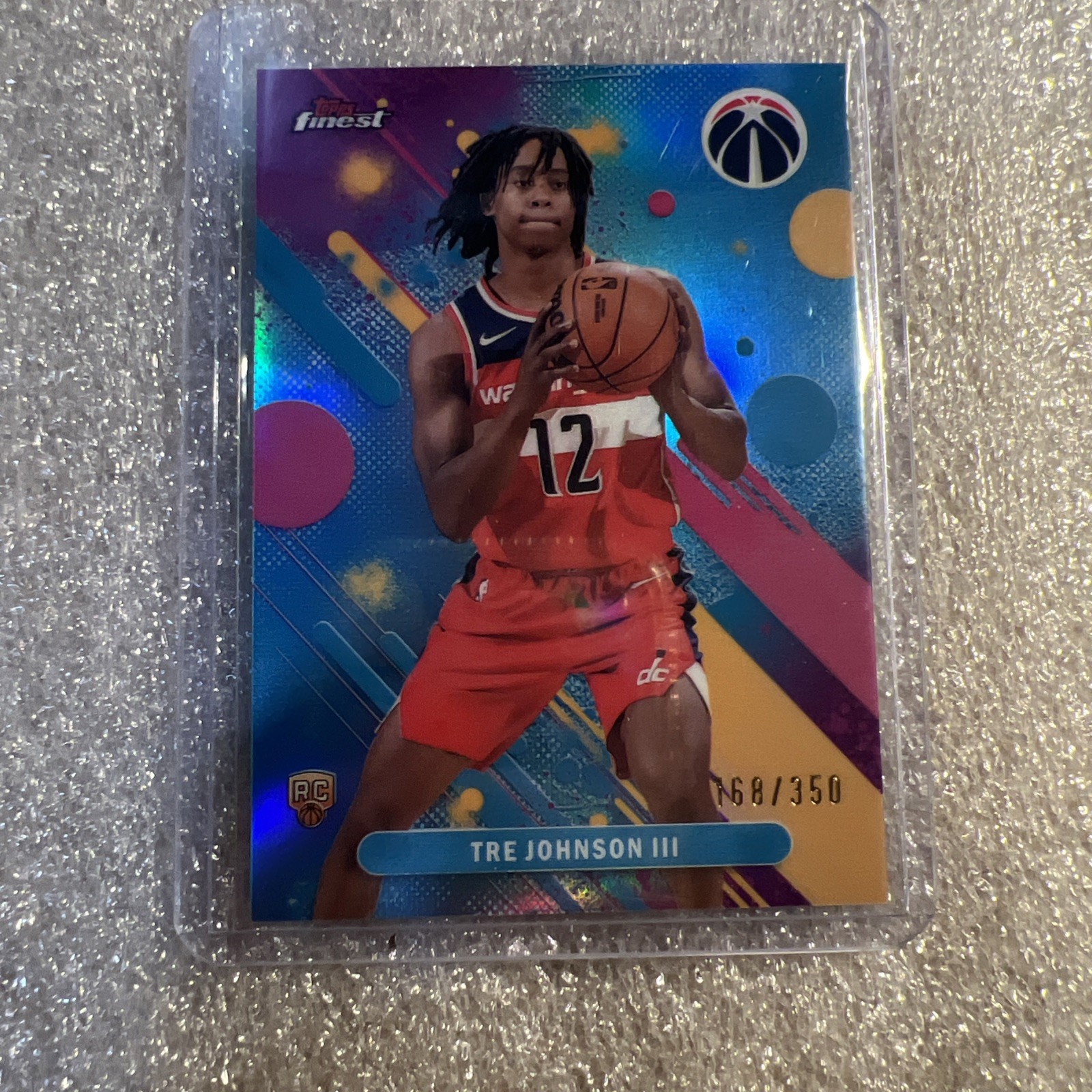 TRE JOHNSON III 2025-26 TOPPS FINEST COMMON ROOKIE SKY BLUE RC /350 Q4856