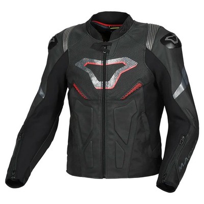 MACNA POINTER MEN MOTORRAD LEDERJACKE 4850525456 schwarz, rot