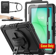 Full-Body Drop Protection Case for Samsung Galaxy Tab A11 11'', Black with Stan