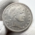 1903-P Barber Quarter 1/4 Dollar 90% Silver 25c Philadelphia US Coin