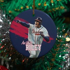 Austin Riley Inspired Design Ceramic Christmas Ornament - Atlanta Fans Tribute