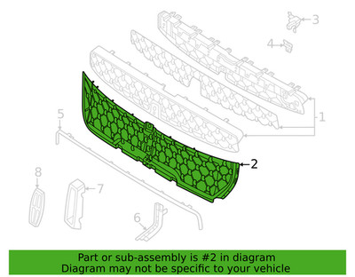 NEW OEM GENUINE Lower Grille Ford PART #SL7Z-8201-PA 2025-2026 Lincoln Navigator