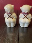Vtg Pair Shawnee Pottery Smiley Pig Sale & Pepper Shakers with Scarf 5” Tall