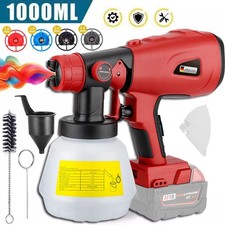 200W Cordless Paint Spray Gun for Milwaukee 18V Battery Brushless Motor 1000ML
