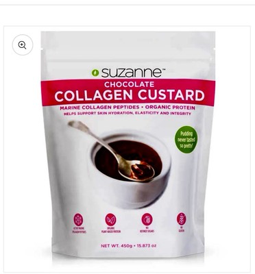 Suzanne Sommers Organics Chocolate Collagen Custard (sells $59)