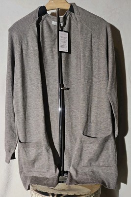 NWT Ruby Claire Boutique Beige Tan Knit Cardigan  pockets 
