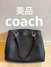 COACH Shoulder Bag Synthetic Leather Navy