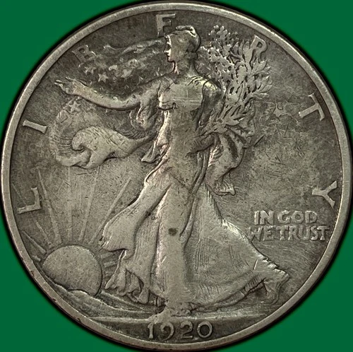 1920-S Walking Liberty Half Dollar Choice Very Fine VF+/XF Coin #37149