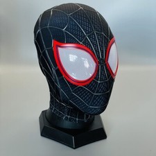 THE SPIDER-VERSE Miles Morales Spiderman 3D Web Helmet Cosplay Mask Halloween