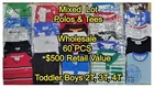 Wholesale Clothing kids Lot Bulk Polo Shirt Toddler Boys All New Mix Box Resale