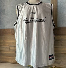 Vintage 90’s JNCO Sport Spell out Jersey Mens XL Silver New With Tags! RARE!