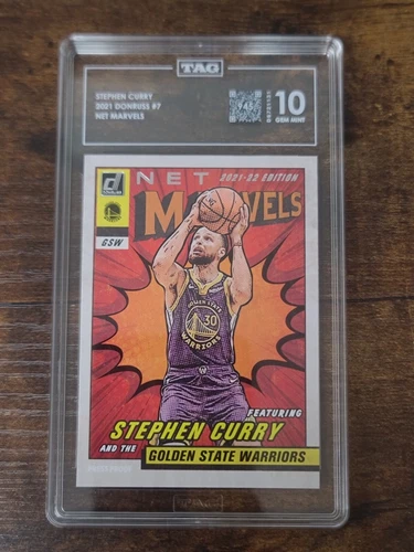 2021-22 Panini Donruss Net Marvels Stephen Curry TAG 10 Golden State Warriors