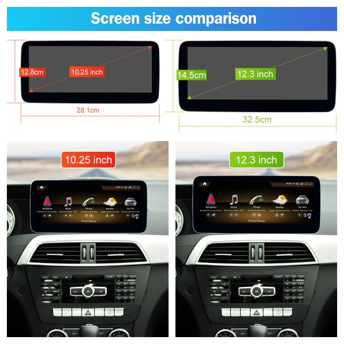 Pantalla 12.3" Android 13 Para Mercedes Benz C W204 NTG 4 4.x Bluetooth USB Navegación - Imagen 15 de 17