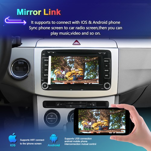 For VW GOLF Passat Amarok Car Stereo Radio Android Navi CarPlay Android14 DVD CD - Picture 8 of 18