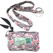 Women's Wallet Zip ID Case with Lanyard Small Coin Purses with Keychain Mini...