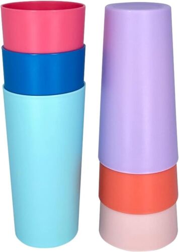 Plastic Glasses 26 Ounce Plastic Tumblers Large Drinking Glasses Party Cups - Picture 2 of 6