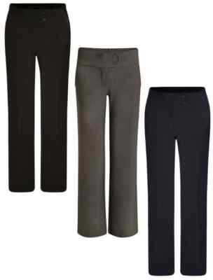 MÄDCHEN SCHULHOSE UNIFORM HIPSTER HOSE 3 FARBEN MOCK FLY MODE #HADLEY