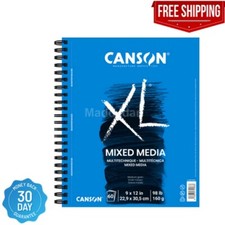 Canson XL Mix Media Sketch Pad 9" X 12" Drawing Paper Spiral Sketchbook 60 Sheet