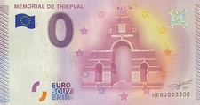 BILLET 0 EURO MEMORIAL DE THIEPVAL FRANCE 2015-1 NUMERO 3300