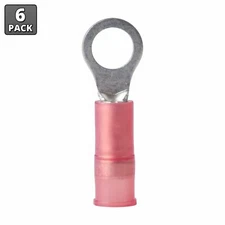 Ancor 230203 22-18 AWG #10 Nylon Ring Terminals - 6 Pack