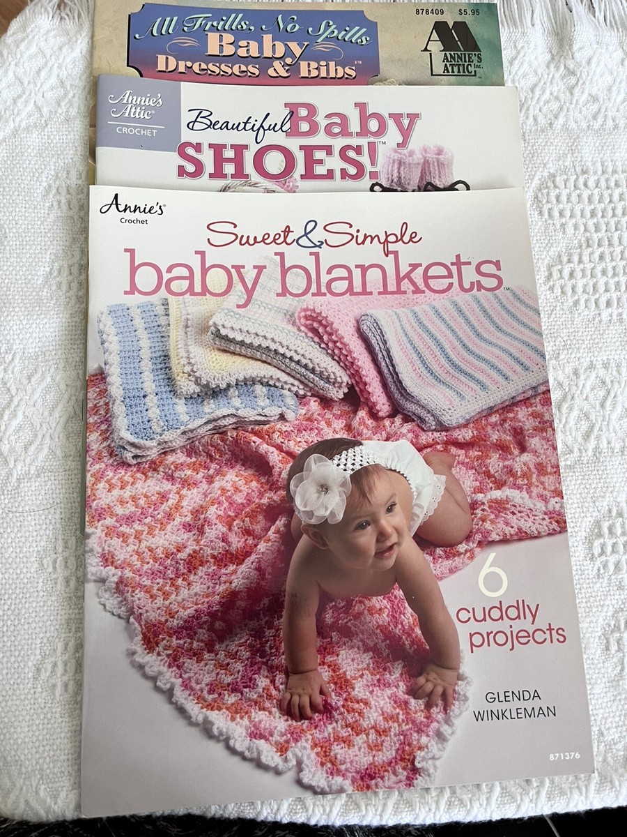 Annie's Crochet Pattern Books Set Of Baby Blankets Baby Shoes