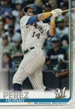 #617 Hernan Perez Milwaukee Brewers 2019 Topps Series 2 Baseball Card GYA