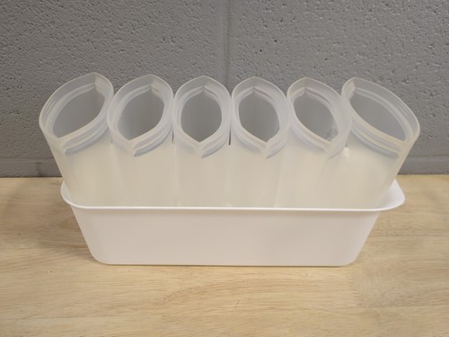 NEW Zip Top Baby Breast Milk Storage Set of 6 With Freezer Tray- Plastic Free A4 - Picture 7 of 9